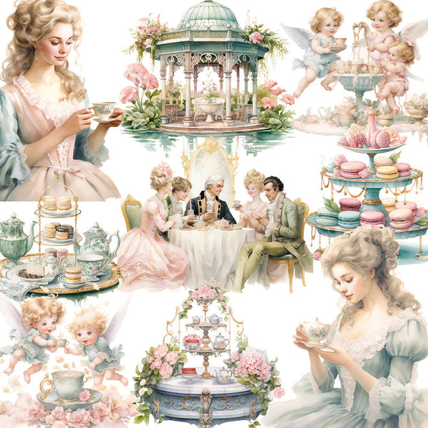20PCS Retro Garden afternoon tea sticker