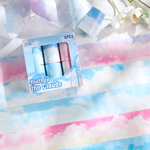 6PCS Cloud youth series Washi Tape Set