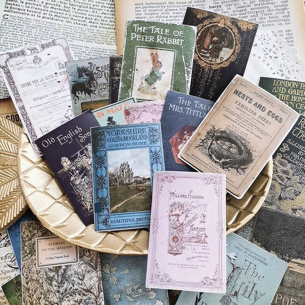 24PCS Vintage old material paper