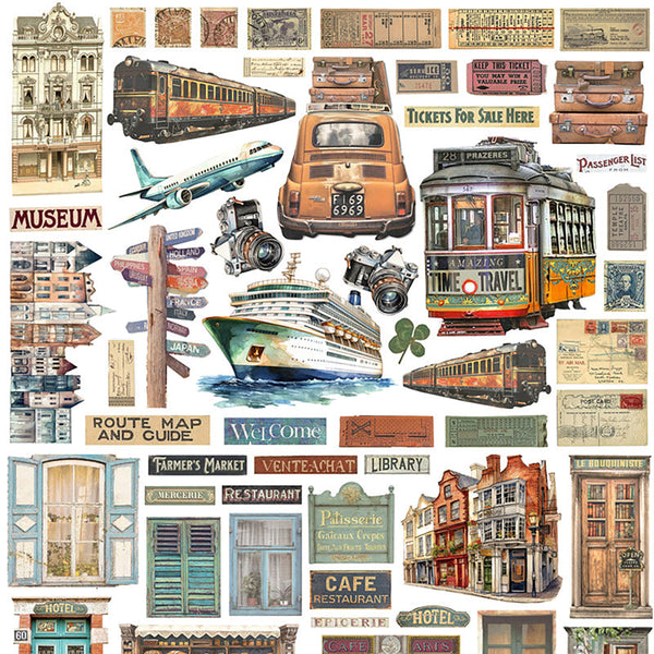 20PCS Retro travel sticker