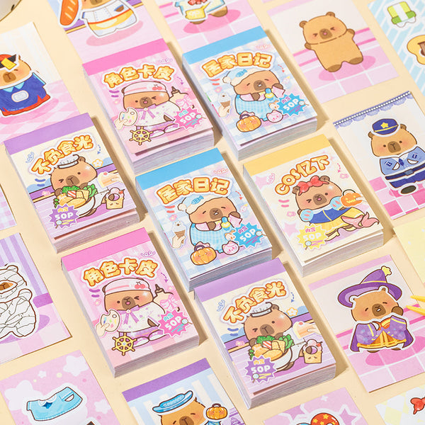 50PCS Kapibabala costume change series sticker book