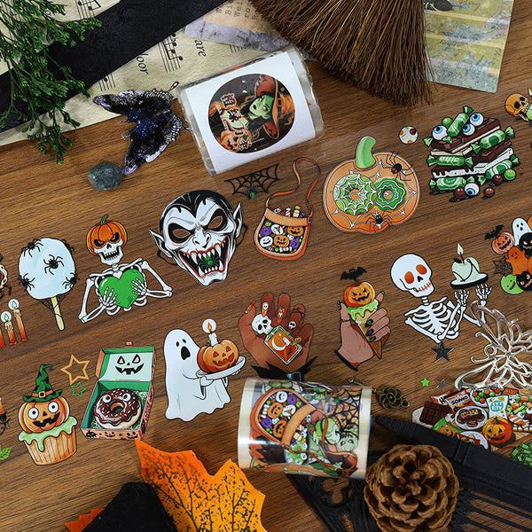 Orange Green Halloween PET Tape
