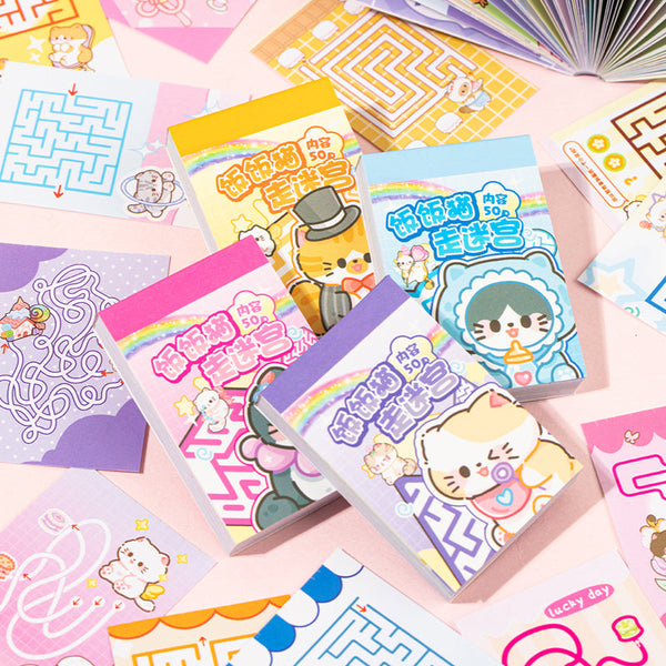 50PCS Fanfan Cat Series sticker book