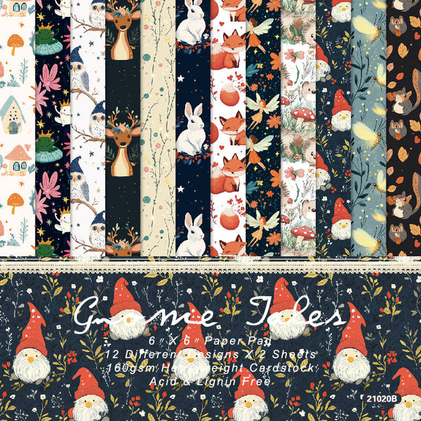 24PCS Gnome Jales material paper