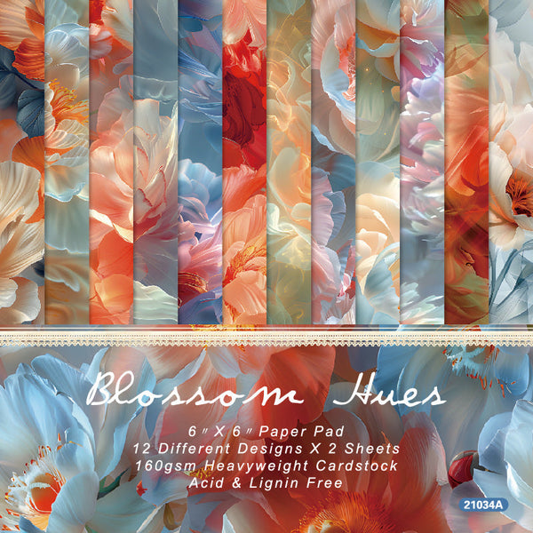 24PCS Blossom Hues material paper