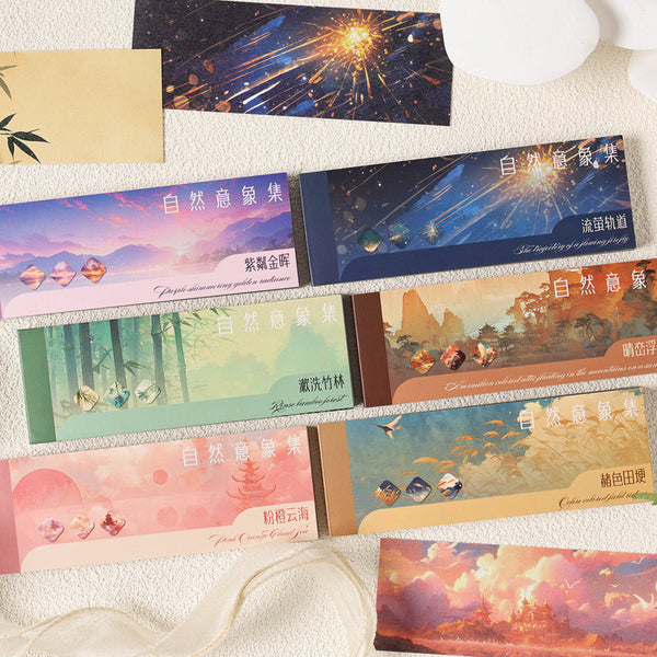 30PCS Natural Imagery Collection Series sticker book