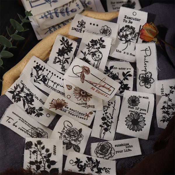 10PCS Botanical Imprint Series material paper