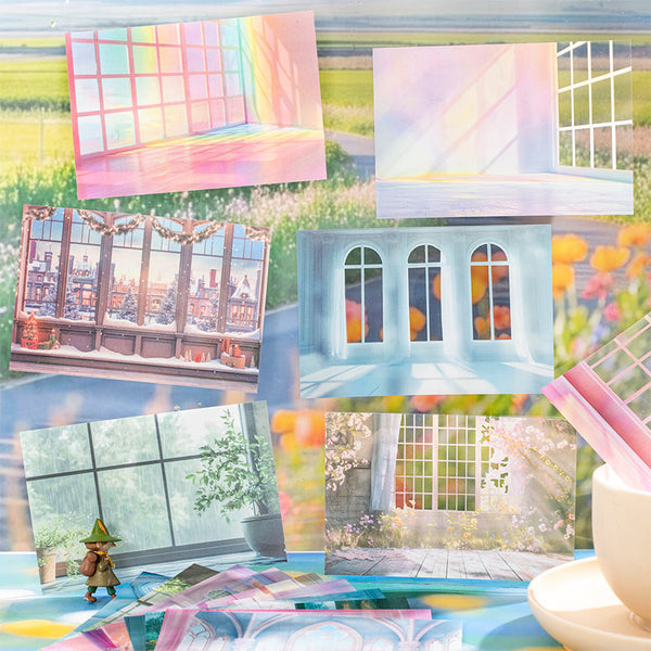 10PCS Window view series sticker