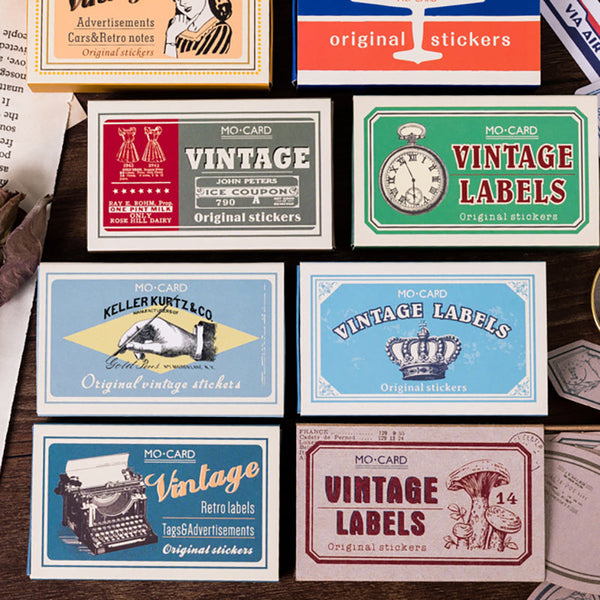 60PCS Retro Pragmatism series sticker