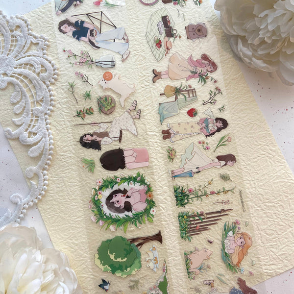 6.5cm*100cm Spring Tales Die Cutting PET Tape