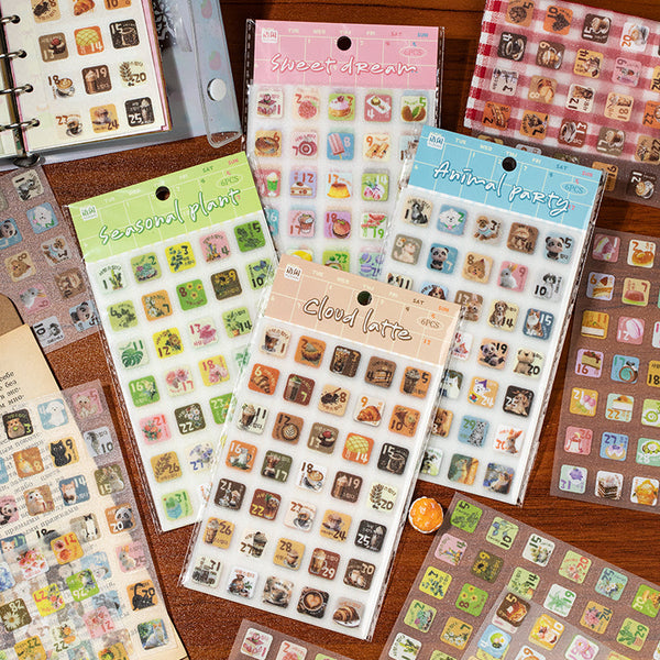 6PCS Time Mark Series sticker