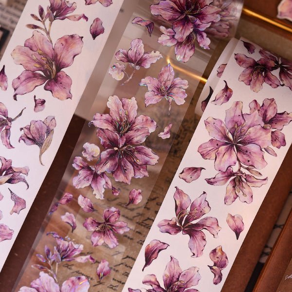 5cm*150cm Bauhinia flower Washi/PET/Shell Light PET Tape