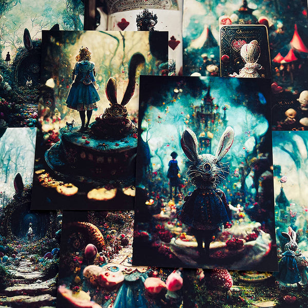 10PCS Dark Alice background paper