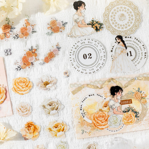 25PCS Going to the Place with Roses series sticker