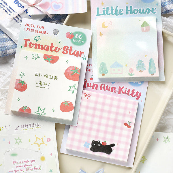 60PCS Soft sweet dream song series note paper
