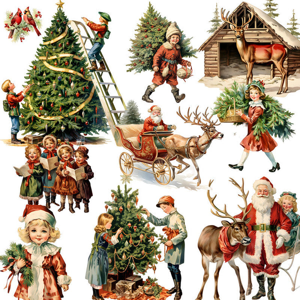 20PCS Retro Christmas sticker