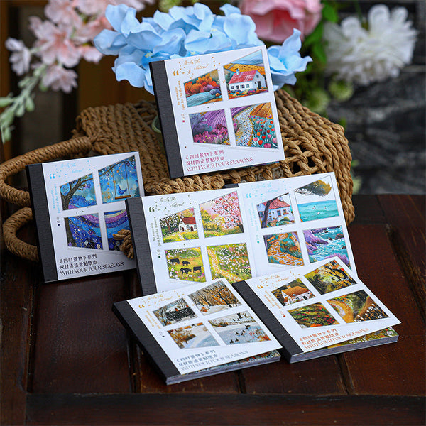 30PCS Four Seasons Scenery Series sticker book