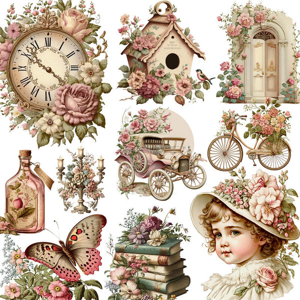 12PCS Vintage objects sticker