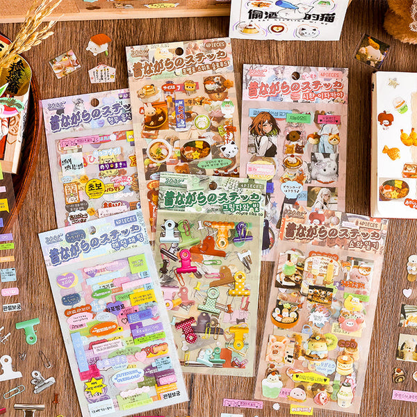 4PCS Diary of Showa series sticker