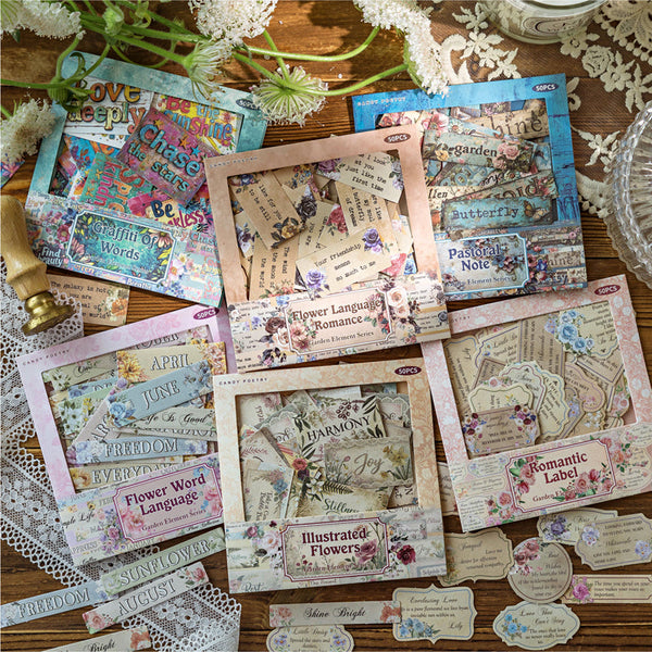 50PCS Garden Element series sticker