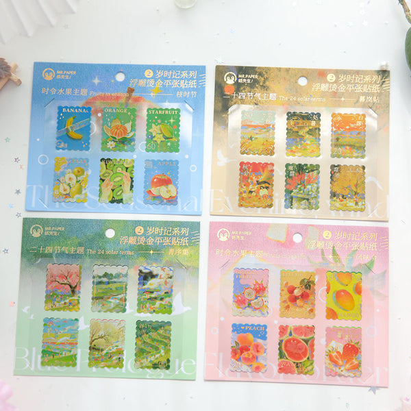 2PCS Seasonal Notes series sticker