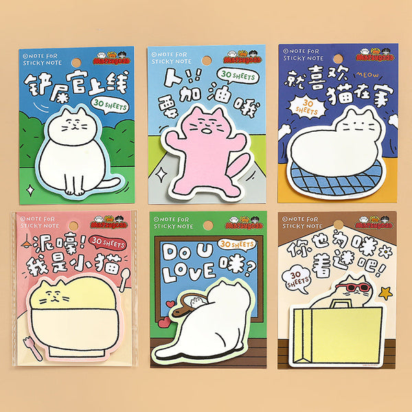 30PCS Creative Cat series note paper