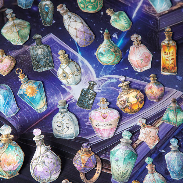15PCS Magic bottle secret language series sticker
