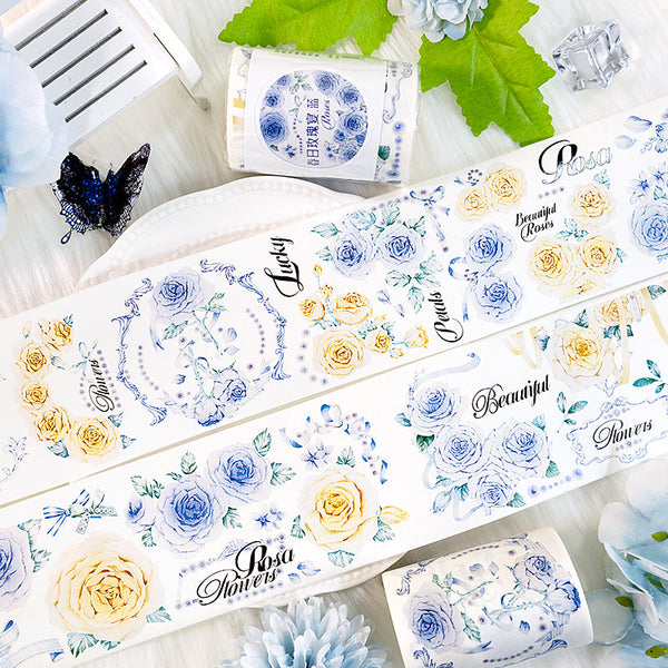 Blue Spring rose feast Washi Tape
