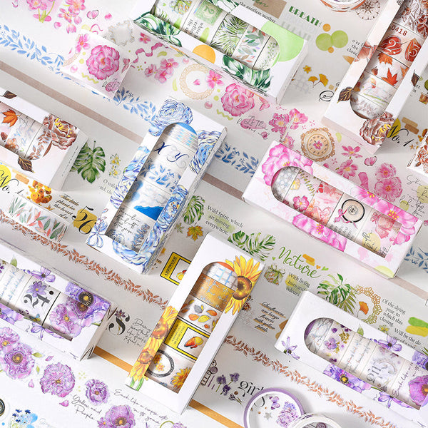 7 cintas washi de la serie Flowery 