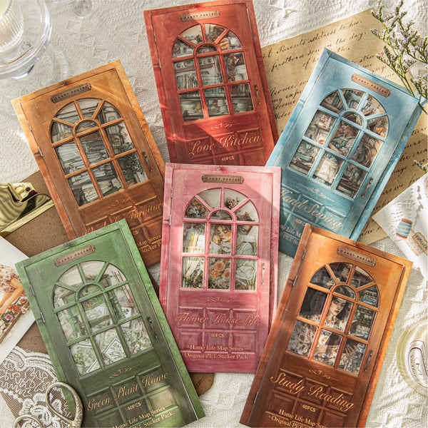 40PCS Home Life Guide Series sticker