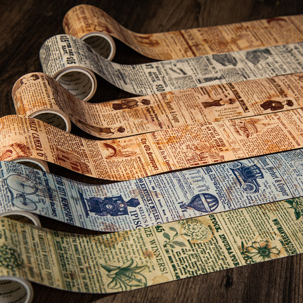 English Newspaper series kraft paper tape