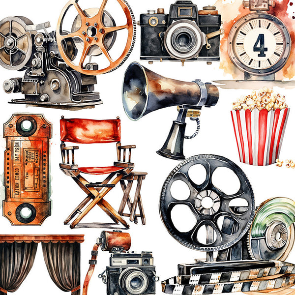 20PCS Retro film sticker