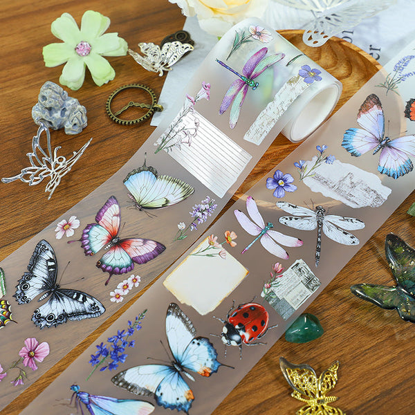 Retro butterfly wings Crystal Fog PET Tape