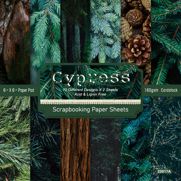 24PCS Cypress background paper