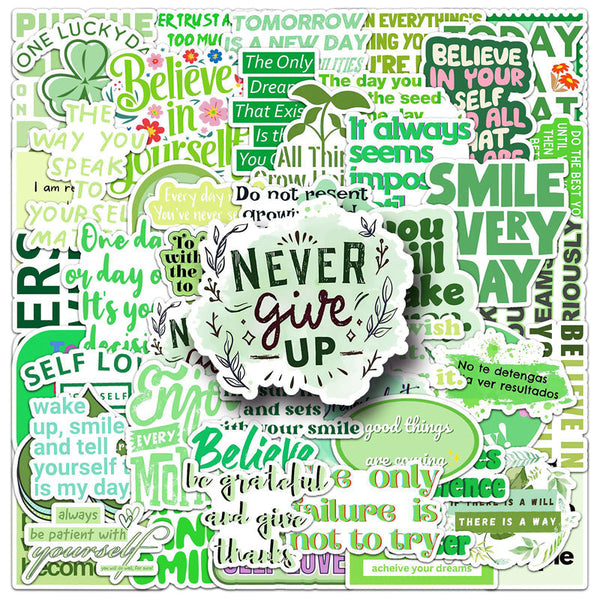 50PCS Inspiring English Sticker