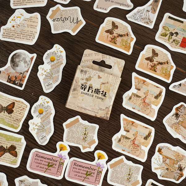 46PCS Splinter tearing series sticker