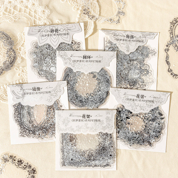 20PCS Weaving dream lace series Sticker