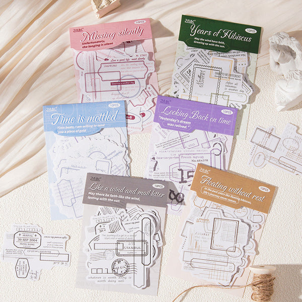 10PCS Time Reminiscence Series sticker