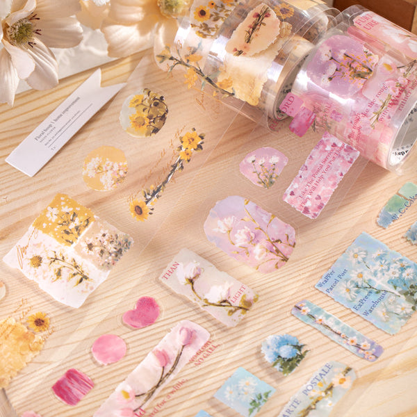 Flower Cluster Casual Series Die Cutting PET Tape