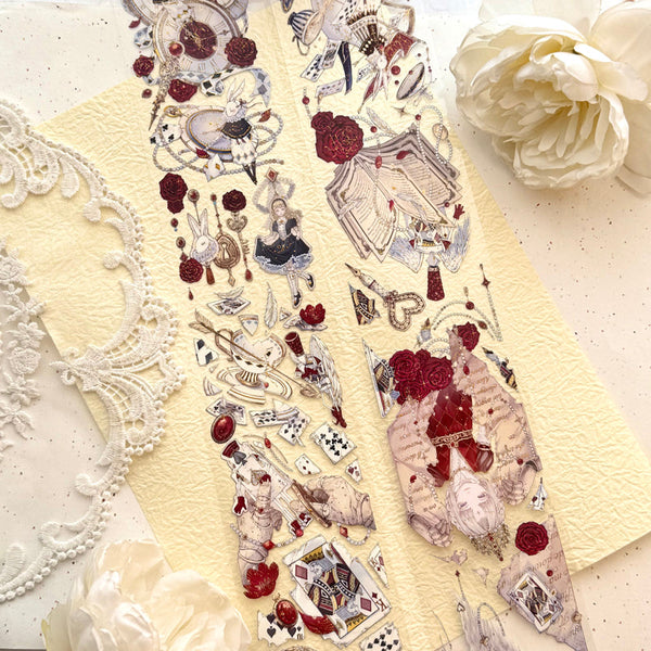 Whole Roll 7cm*5m Alice's Old Dreams Shell Gold PET Tape