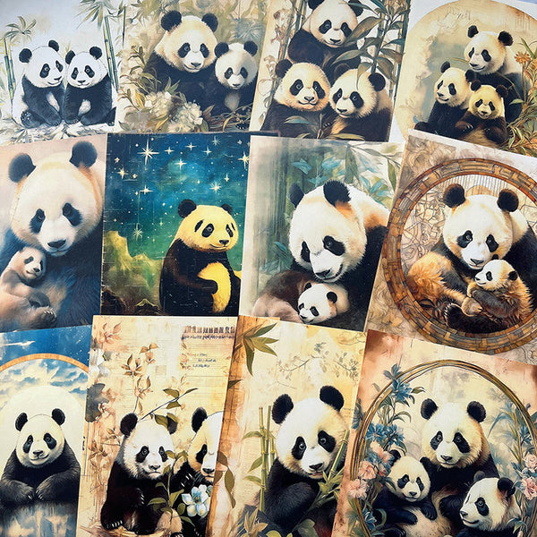 40 piezas de papel de fondo del mundo Panda