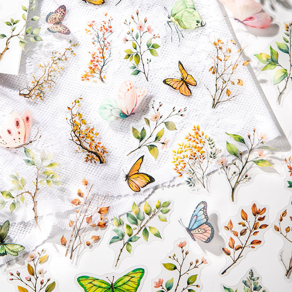 30PCS Vine Branch language series sticker