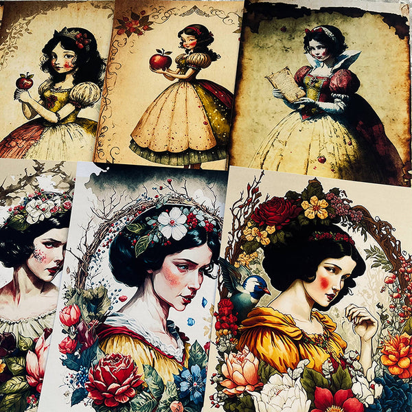 8 piezas de papel de fondo de Blancanieves