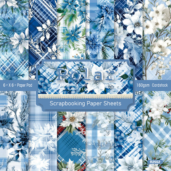 24PCS Polar background paper
