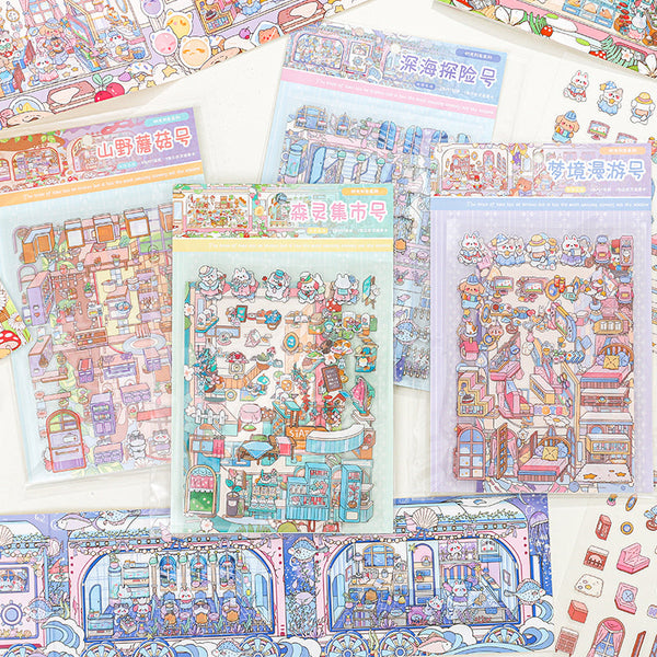 Time Train Series 3D Sticker