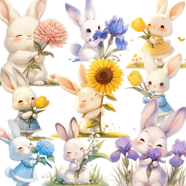 20PCS Flower rabbit sticker