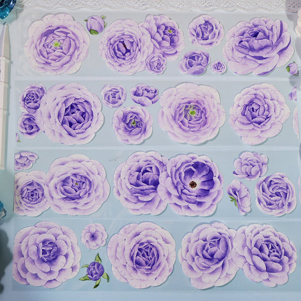 6cm*100cm Purple peony PET Tape