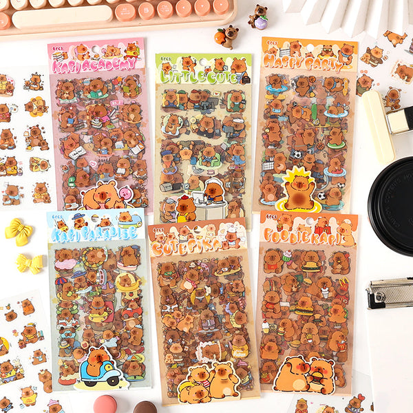 6PCS Guinea Pig Paradise Series sticker