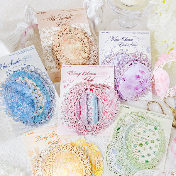 10PCS Lace Flower Dream Series material paper