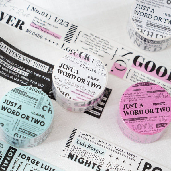 Serie Pocas palabras Washi Tape 